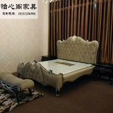 新古典床实木床布艺双人床1.8米公主床后现代婚床欧式床家具现货