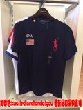 美国代购Polo Ralph Lauren 修身CUSTOM男士大马国旗薄款短袖T恤