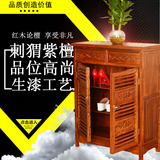 新中式红木鞋柜 刺猬紫檀花梨木鞋柜 百页柜防臭鞋柜客厅边柜