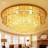 弗兰特水晶吸顶灯圆形客厅餐厅卧室复式楼别墅大气欧式现代金色灯