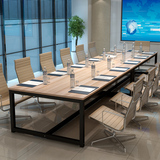 简易会议桌长桌长方形简约现代大型长条桌2/4/6人位职员办公桌子