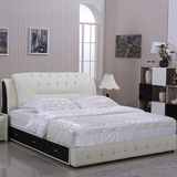 欧式实木床样板房软包床 法式家具 中式简约双人床 1.5米 1.8米