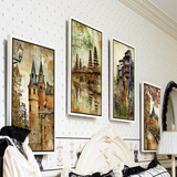 家居欧式客厅装饰画美式壁画挂画走廊墙画有框画风景Sedela油画布