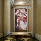 欧式写意抽象人物艺术剪画玻璃马赛克入户墙书房间隔影视墙装饰画