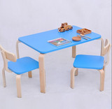 实木儿童桌椅套装幼儿园桌椅宝宝吃饭学习游戏桌出口原单多色可选