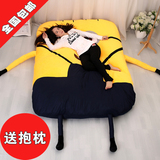 创意懒人沙发单双人小黄人卡通榻榻米床垫可爱卧室折叠地铺龙猫床