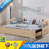 普顿沙发床客厅实木推拉1.8米1.5m多功能两用小户型双人简约组合