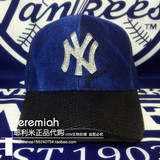 MLB棒球帽正品代购 16新NY洋基队牛仔扎染PU弯檐男女鸭舌帽0193B