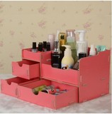 韩国大学生宿舍桌面收纳整理神器木质化妆品创意储物盒特价包邮