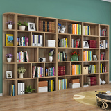 定制简易书柜书架自由组合宜家书橱带门格子柜储物柜简约现代特价