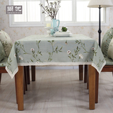 桌布布艺 欧式棉麻复古长方形台布美式碎花茶几桌布布艺 定制