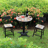 欧式铁艺彩瓷马赛克  户外阳台室内庭院咖啡吧奶茶店休闲吧餐桌椅