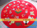 圆形地毯地垫新款 红色卡通动物腈纶地毯商业幼儿园地毯游戏毯