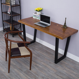 复古铁艺实木书桌办公桌写字台会议桌电脑桌咖啡厅餐桌椅组合长桌