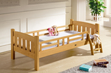 环保纯实木儿童床 带扶栏德国进口榉木单层床 安装简单 全国包邮