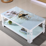 茶几钢化玻璃简约现代小户型简易客厅创意长方形桌子铁艺ktv欧式