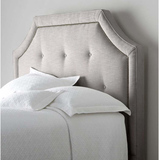 美式软包床布艺床双人床1.8米 简约欧式床 北欧时尚高靠背拉扣床