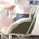 办公室孕妇加厚保暖毛绒椅垫 椅子坐垫靠垫一体护腰凳子垫屁股垫