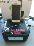 Emily美国代购LL iHome iphone手机充电底座多功能音响音质棒