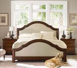 美式实木双人床1.5m1.8m欧式复古真皮布艺软包床婚床简约卧室家具