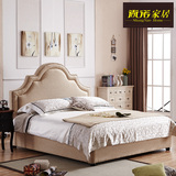 尚诺美式床布艺双人床1.8M卧室婚床简约现代小户型软床可拆洗布床