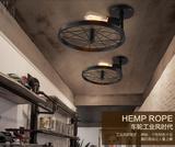 设计loft复古吸顶灯 工业风吸顶灯 创意个性酒吧台铁艺车轮吸顶灯