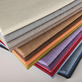 粗布沙发布料素色粗麻布坐垫套加厚亚麻布面料软硬包工程背景桌布