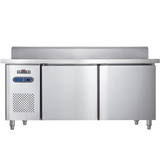成菱商用卧式厨房柜不锈钢靠背工作台1.2米保鲜冷藏柜冰柜