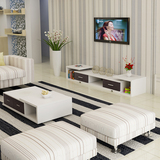 现代简约电视柜可伸缩电视柜茶几组合组装小户型客厅家具茶几地柜