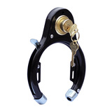 通用自行车锁 锰钢蟹钳锁老式马蹄锁 钢管锁圈锁