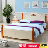 实木床白色松木床公主床欧式床婚床单人床儿童床1.8 1.5 1.2米m