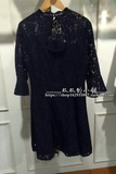 拉夏贝尔2016秋装新款时尚修身显瘦镂空蕾丝五分袖连衣裙10010837