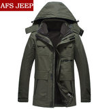 2016秋装新款AFS JEEP战地吉普男士夹克外套 男装冲锋上衣茄克衫