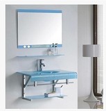 不锈钢支架盆浴室柜台盆柜组合 洗脸洗簌钢化玻璃盆卫浴洗手台盆