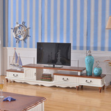 地中海美式欧式电视柜组合实木贴面烤漆柜简约电视柜