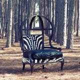 美式乡村客厅实木单人椅法式休闲蛋壳椅创意鸟笼椅欧式古典公主椅