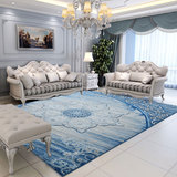 北欧简约地毯卧室床边毯客厅茶几毯现代家用短绒地毯宜家抽象进口