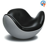 玻璃钢休闲椅 时尚休闲不倒翁椅蛋壳球椅简约时尚玻璃钢休闲家具