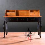 新古典实木橡木复古做旧书桌写字台法式现在简约卧室梳妆台梳妆桌