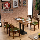 批发咖啡厅桌椅西餐厅桌椅组合甜品店桌椅北欧奶茶店复古实木椅子