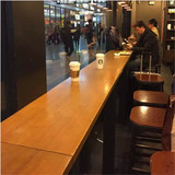 2016定做美式星巴克咖啡厅桌椅铁艺复古做旧餐桌高脚桌185酒吧台