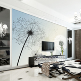 大型定制壁画 电视背景墙壁纸 客厅卧室现代简约温馨蒲公英墙纸