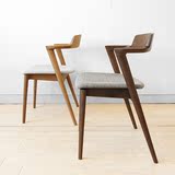 订做日式纯实木餐椅简约白橡木办公椅书桌椅餐桌椅布艺布面休闲椅