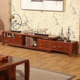 实木水曲柳电视柜茶几组合 现代中式电视柜客厅木质新中式家具dsg