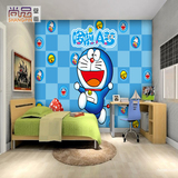 可爱卡通哆啦A梦叮当猫墙纸主题男孩儿童房卧室壁纸 3d大型壁画