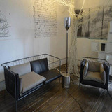 北欧宜家服装店沙发懒人沙发创意个性工作室铁艺沙发椅咖啡厅沙发