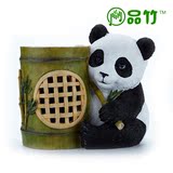 品竹新品树脂熊猫太阳能蓝牙无线低音炮花园别墅户外防水草坪音箱
