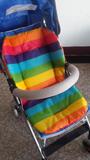 加厚双面彩虹棉垫 婴儿推车坐垫 儿童餐椅垫 通用棉垫 可防水