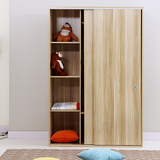 宜家儿童成人推拉门衣柜实木质板式2门简约现代简易卧室储物移门