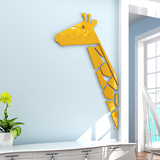 长颈鹿卡通3D亚克力立体墙贴儿童房幼儿园客厅电视背景墙壁装饰品